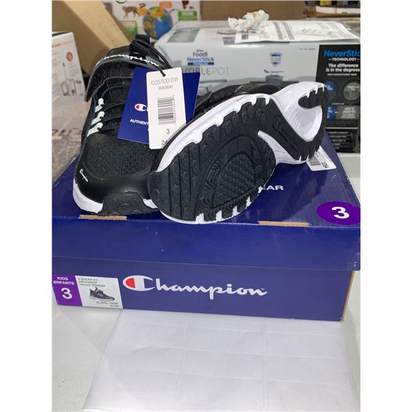 Champion C pacer EC black kid size 3 shoes