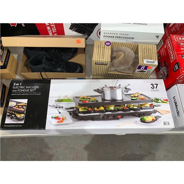 3 in 1 Electric Raclette and fondue set 37 pieces for household use only