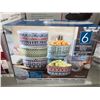 Image 1 : Signature houseware, 6 microwaveable bowls with lids, 12 pieces