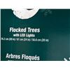 Image 3 : 3 pc Flocked Trees w/ LED lights heights of  30" - 24" & 20"