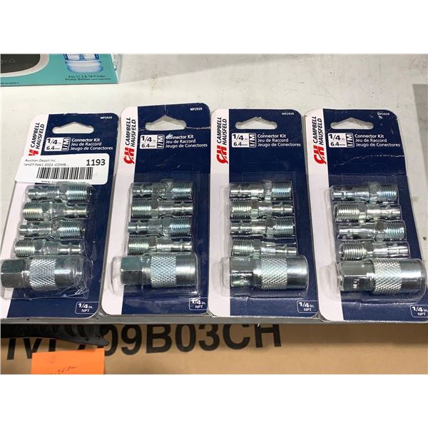 Campbell Hausfeld connecter kit 1/4 inch Lot of 4