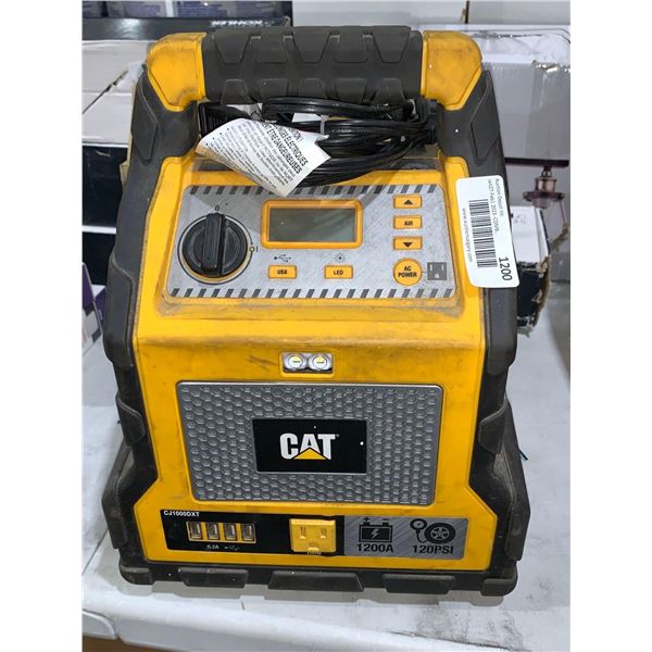 CAT personal power station upgraded 1200 peak amp Faster air compressor 6.2 amp USB