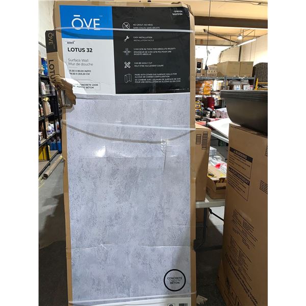 Ove Lotus 32 surface shower wall 31.30 by 80.0"