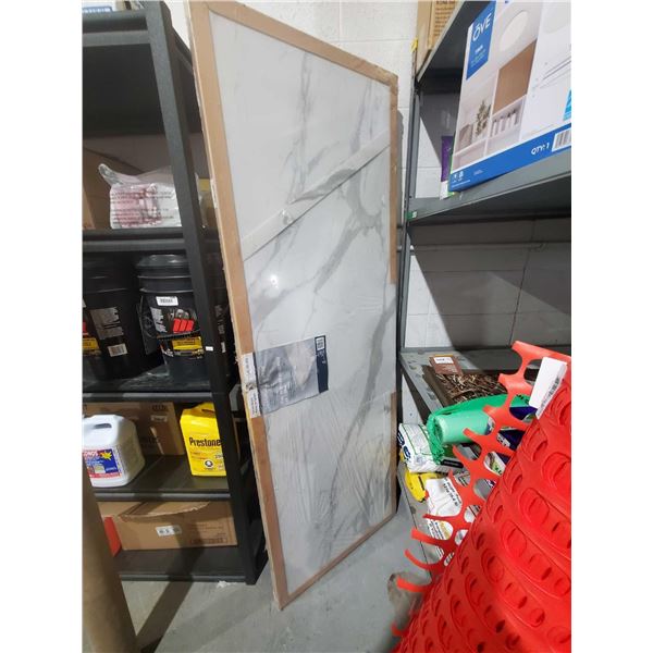Carrara Marble, 74" laminate worktop, scratch & stain resistant, polyurethane edge band ceiling, 25 