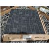 Image 1 : One Box of 24 by 24" black and Gray patterned floor carpet tiles