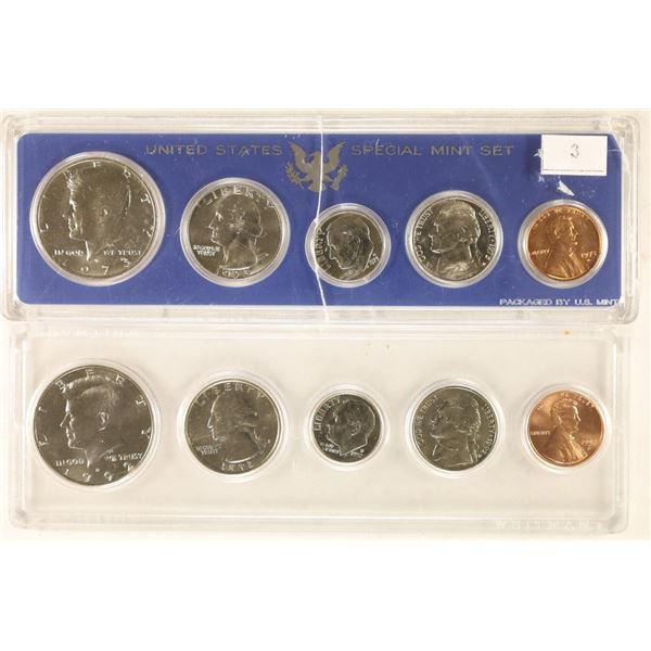 1973-D & 1992-D US BRILLIANT UNC COIN SETS: 1973