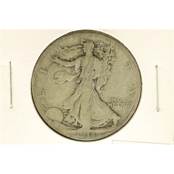 1918-S WALKING LIBERTY HALF DOLLAR