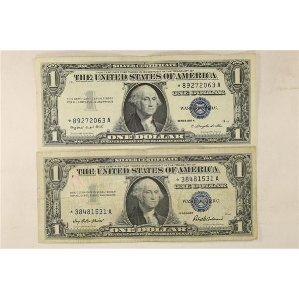 1957 & 1957-A US SILVER CERTIFICATE STAR NOTES