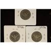 Image 2 : 1904, 1907 & 1908-D SILVER BARBER QUARTERS