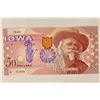 Image 1 : $50 IOWA POLYMER BILL "BUFFALO BILL" COLORIZED CU