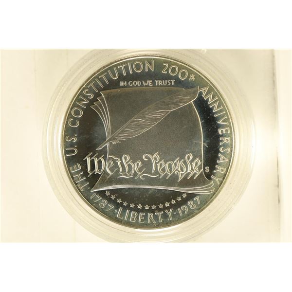 1987-P US SILVER $1 PROOF ''US CONSTITUTION 200TH