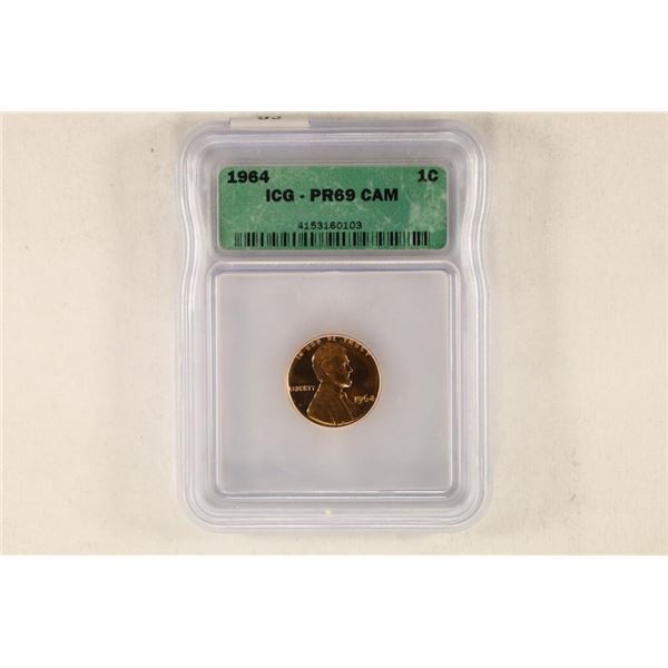 1964 LINCOLN CENT ICG PR69 CAM