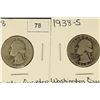 Image 1 : 1938 & 1938-S WASHINGTON SILVER QUARTERS