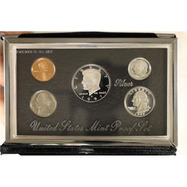 1997 US SILVER PREMIER PROOF SET (WITH BOX) IN