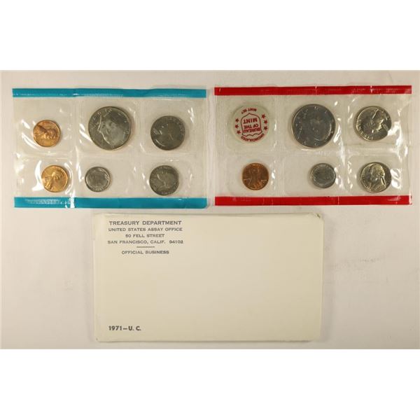 1971 US MINT SET (UNC) P/D/S (WITH ENVELOPE)