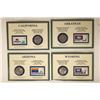 Image 1 : 4-AMERICA THE BEAUTIFUL QUARTERS ON CARD WITH