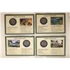 Image 2 : 4-AMERICA THE BEAUTIFUL QUARTERS ON CARD WITH