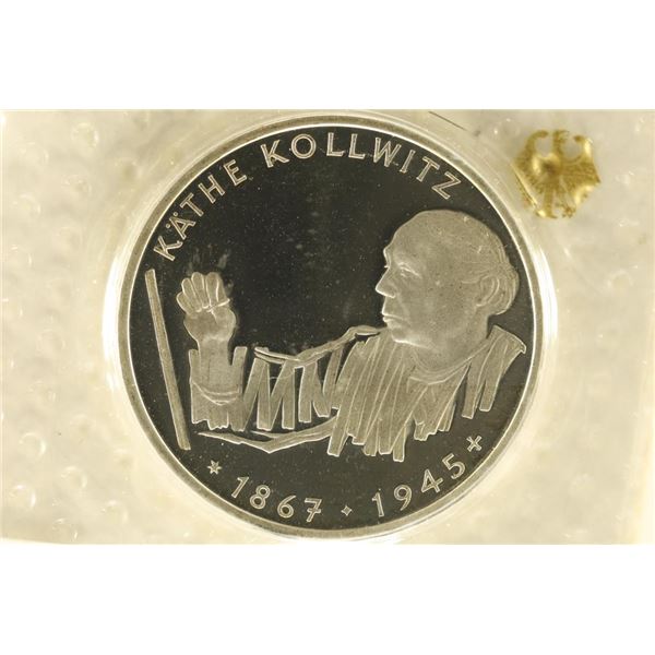 1992-G GERMAN SILVER PF 10 MARK .3115 OZ. ASW