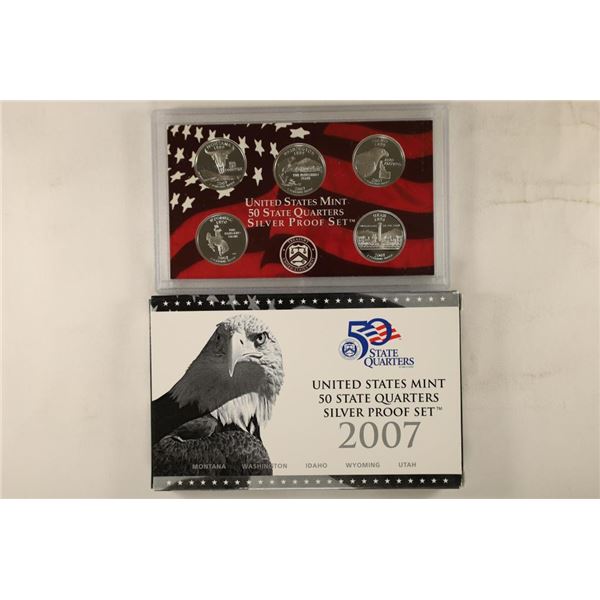 2007 SILVER US 50 STATE QUARTERS PROOF SET WITHBOX