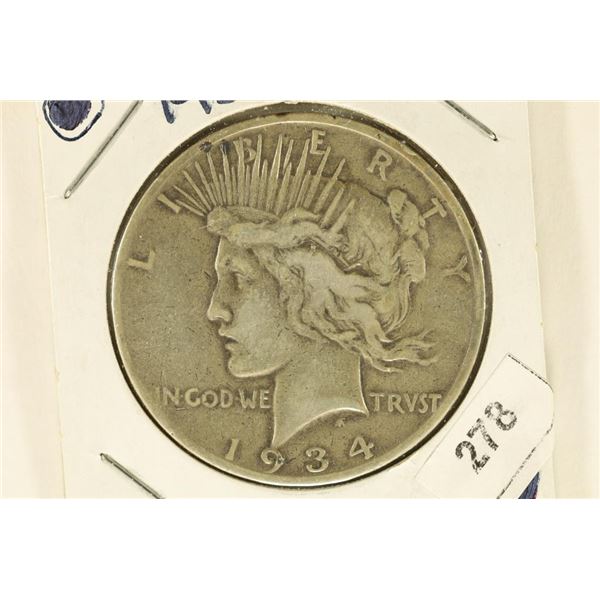 1934-S PEACE SILVER DOLLAR KEY DATE