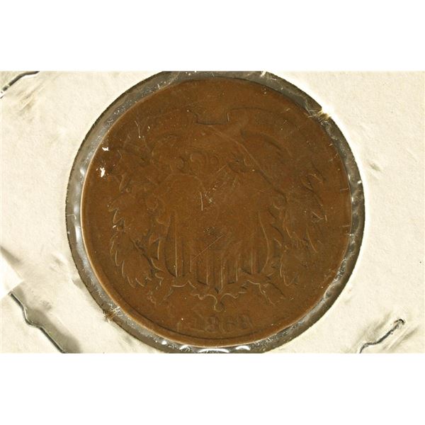 1868 US TWO CENT PIECE