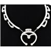 Image 4 : Navajo Sandcast Sterling Squash Blossom Necklace
