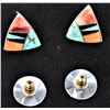 Image 2 : Touch of Santa Fe Navajo Sterling Inlay Earrings