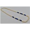 Image 5 : Chinese Ivory and Lapis Bead Necklace