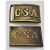 Image 1 : Confederate Army Solid Brass Replica Buckles