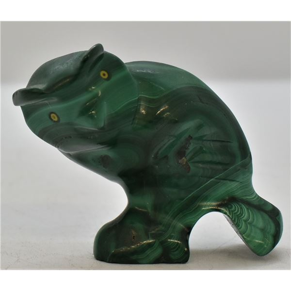 Malachite Owl Fetish