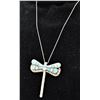 Image 2 : Zuni Sterling Inlay Dragonfly Pin Pendant
