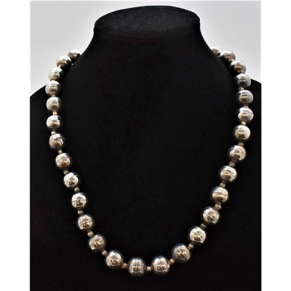 Vintage Silver Bead Necklace