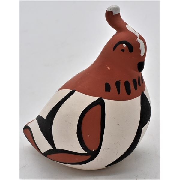 Navajo Hand Painted Ceramic Pottery Quail
