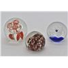 Image 1 : 3 Vintage Glass Paperweights