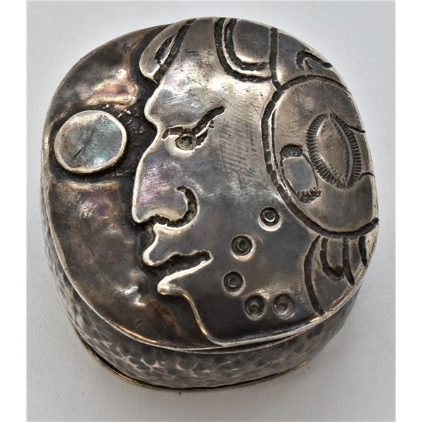Mexican Hammered Metal Trinket Box
