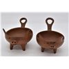 Image 1 : 2 Mexican Redware Pottery Pigs Bowls