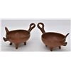 Image 2 : 2 Mexican Redware Pottery Pigs Bowls