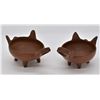 Image 3 : 2 Mexican Redware Pottery Pigs Bowls