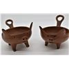 Image 5 : 2 Mexican Redware Pottery Pigs Bowls