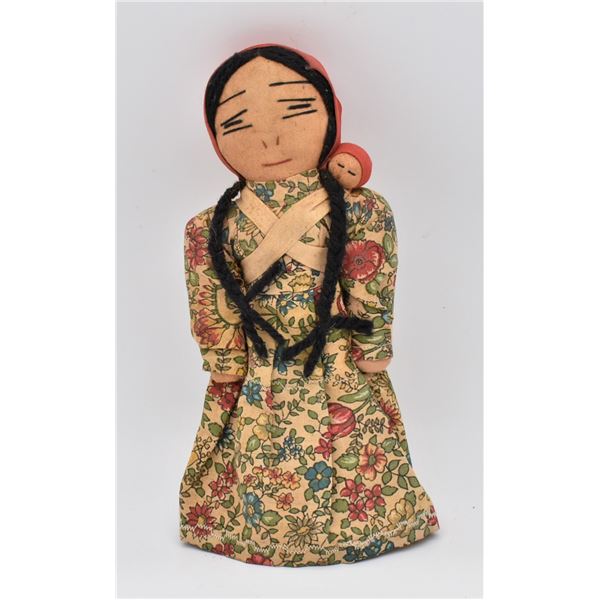 Antique Native American Cloth Doll with Baby