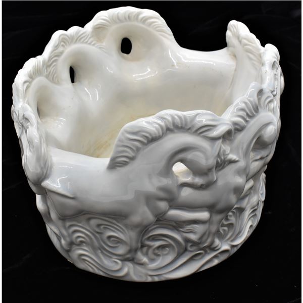 Circle of Horses Ceramic Planter