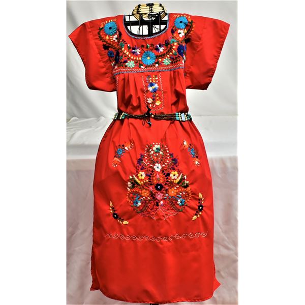 Mexican Embroidered Cotton Fiesta Dress