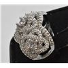 Image 3 : Silver Tone and CZ Ring, Size 8.25