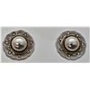 Image 1 : Sterling Concho Pierced Post Earrings