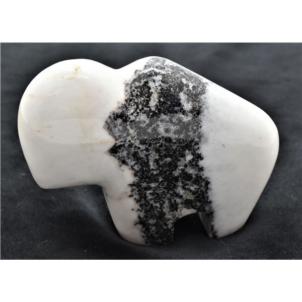 Native American Navajo Alabaster Buffalo Fetish