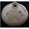 Acoma Carved Bear Pottery Seed Jar by W. Garcia