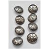 8 Historic Native American Sterling Buttons