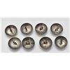 Image 3 : 8 Historic Native American Sterling Buttons