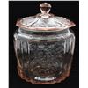 Pink Glass Lidded Candy Dish