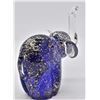 Image 3 : Murano Cobalt Blue & Gold Flake Glass Paperweight